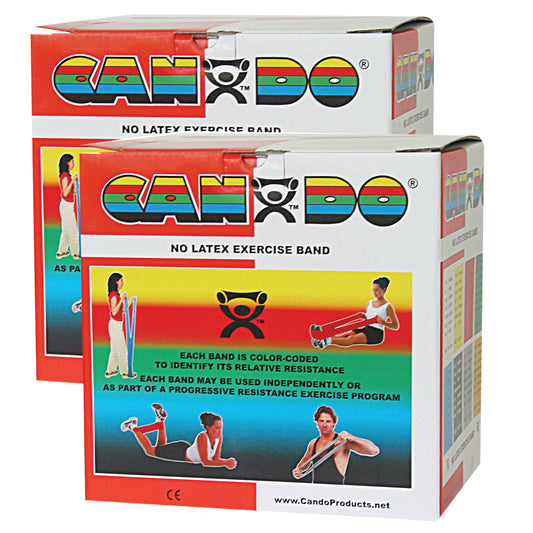 CanDo® Exercise Resistance Band, Red, 5 Inch x 50 Yard, Light Resistance