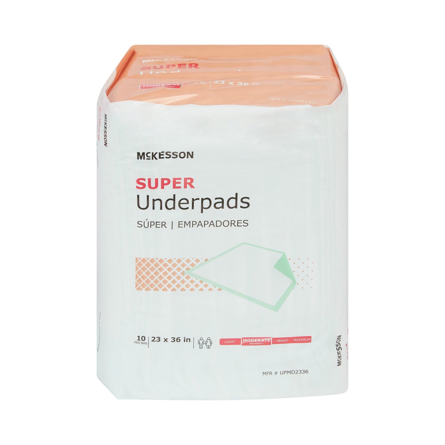 UNDERPAD, MODERATE ABSRB 23X36(10/BG 15BG/CS)