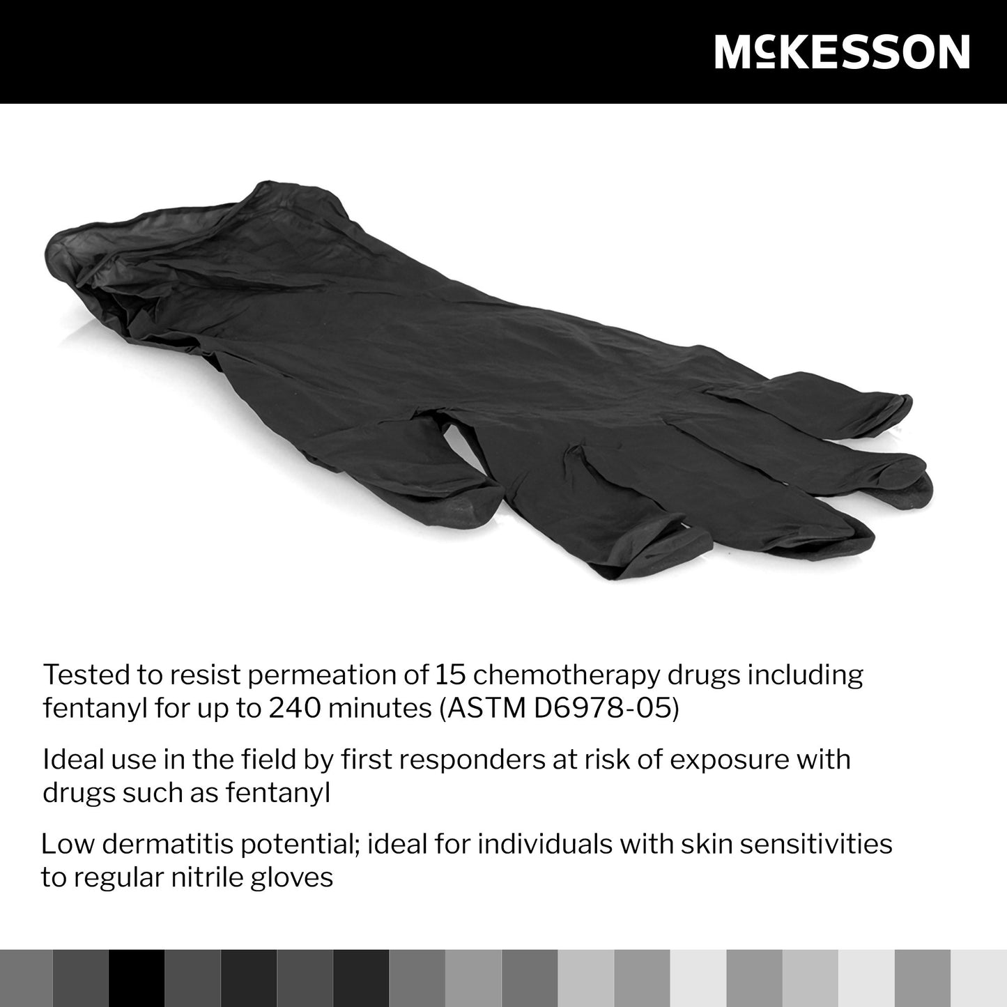 McKesson Confiderm® LDC Nitrile Exam Glove, Large, Black