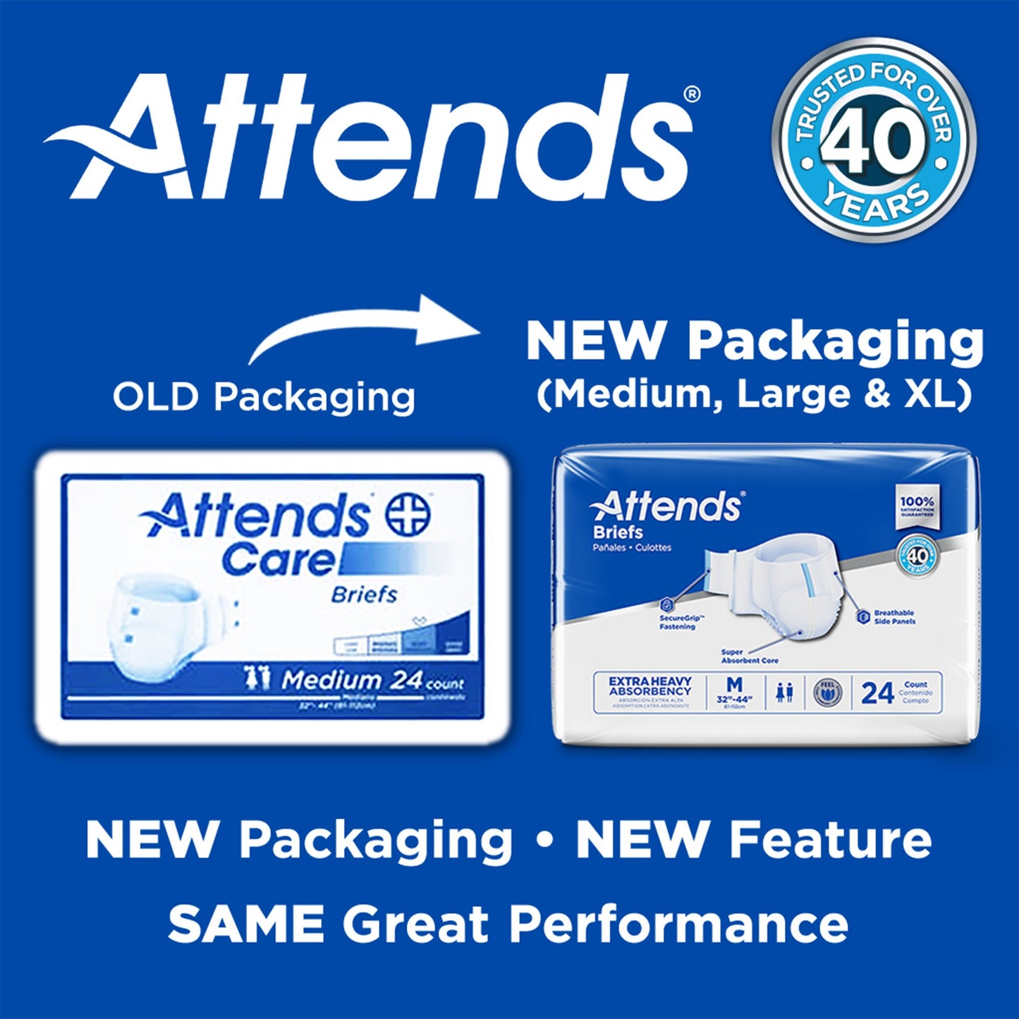 BRIEF, ATTENDS CARE ADVANCED LG (24/BG 3BG/CS)