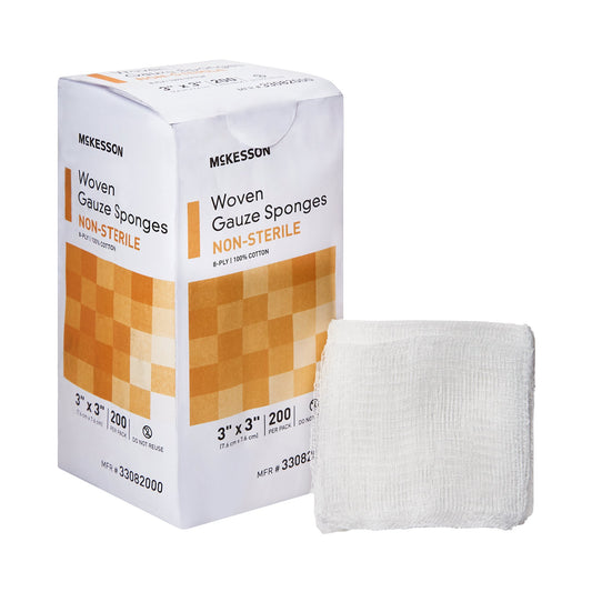 McKesson Gauze Sponge, 3 x 3 Inch, Eight Ply