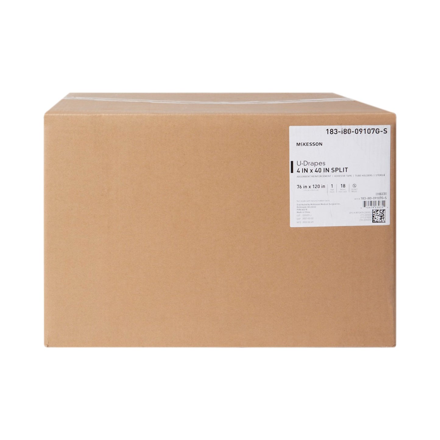 DRAPE, SURGICAL ORTHO W/SPLIT 76"X120" (18/CS)