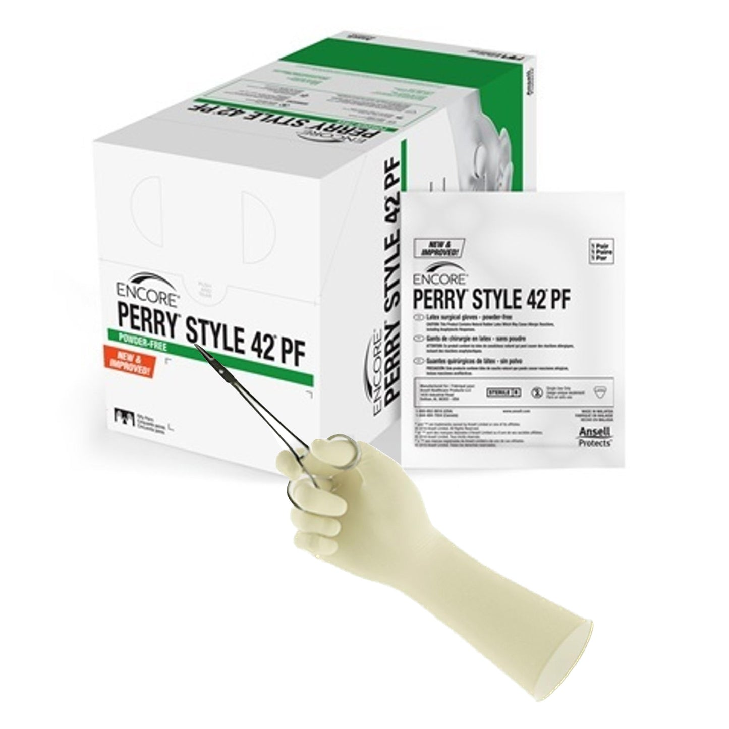 Encore® Perry® Style 42® PF Latex Surgical Glove, Size 8.5, Natural