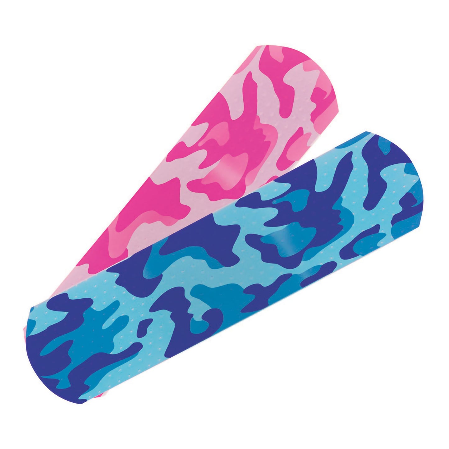 BANDAGE, ADHSV MCKID BLU/PNK CAMO STRIP 3/4"X3" (100/BX 24BX