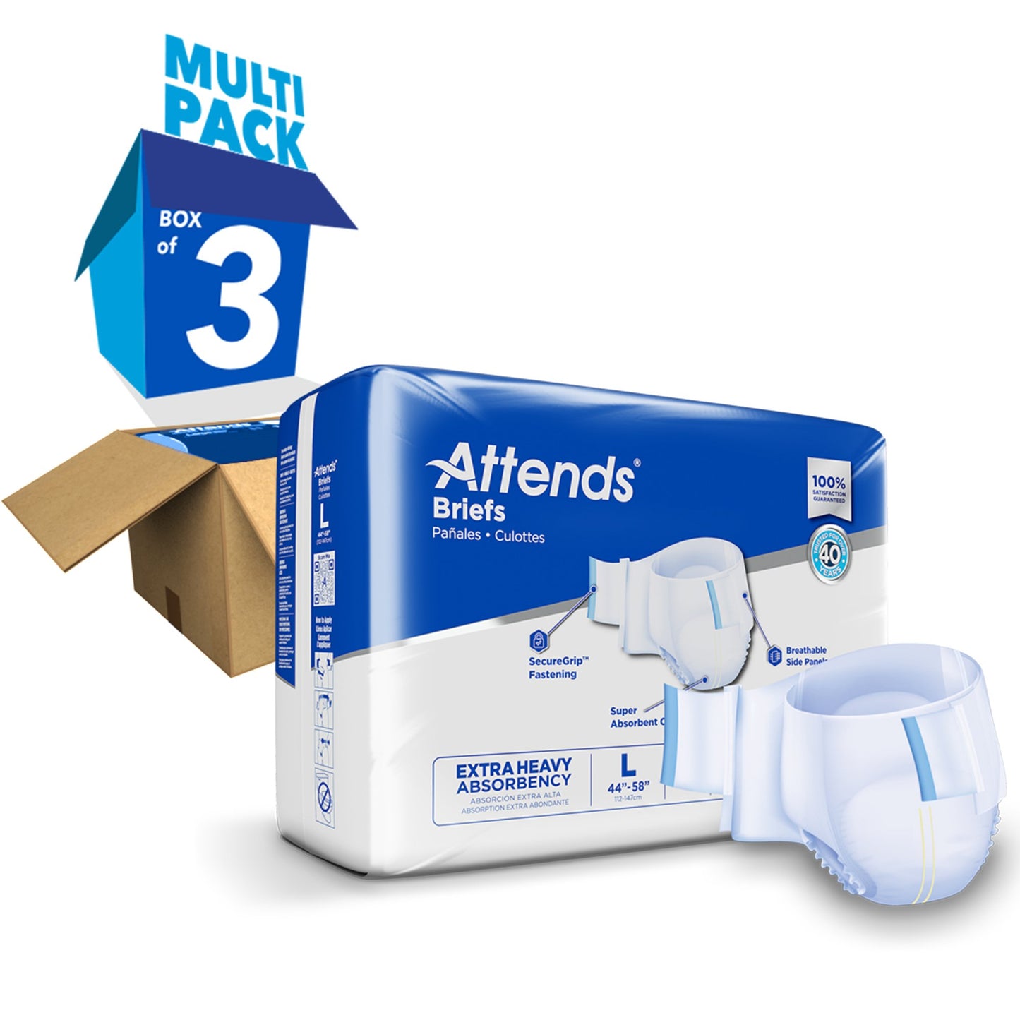 BRIEF, ATTENDS CARE ADVANCED LG (24/BG 3BG/CS)