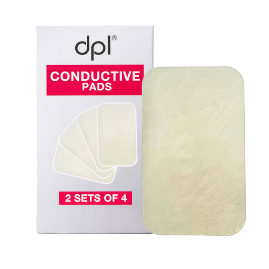 DPL TENS/EMS Replacement Gel Pads - 8 Conductive Pads, Back & Joint Pain Relief