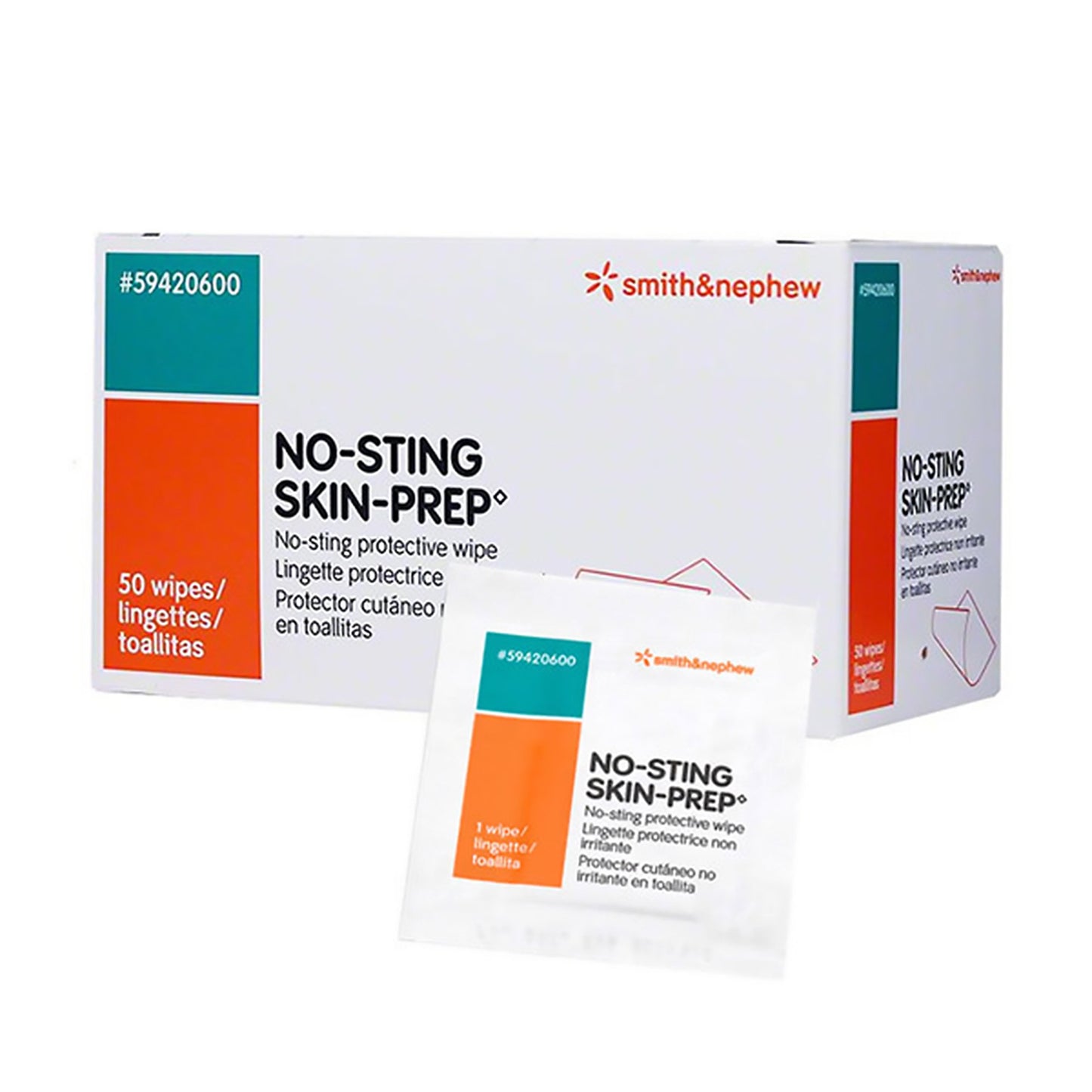 WIPE, SKIN PREP NO-STING (50/BX 20BX/CS)