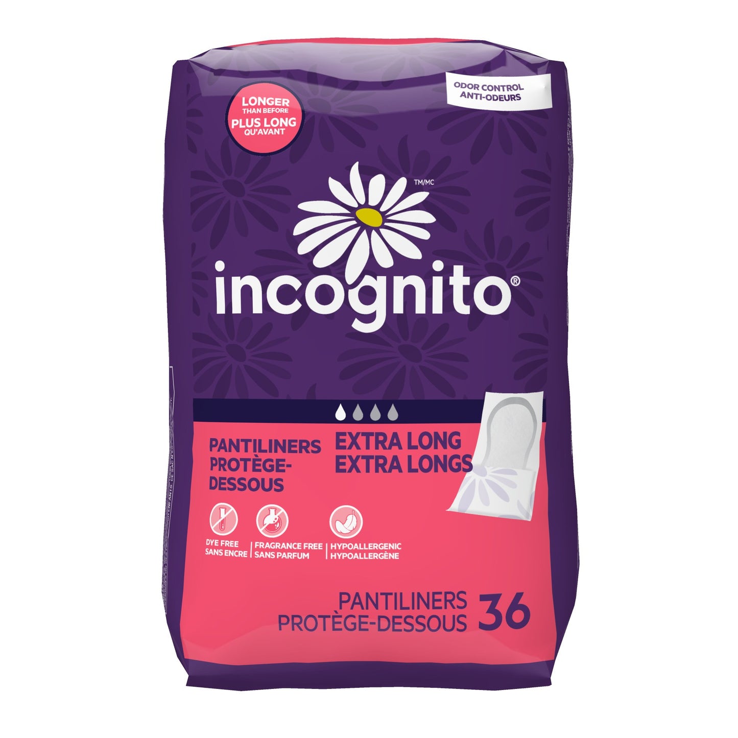 LINER, PANTY INCOGNITO LNG (36/PK 12PK/CS)