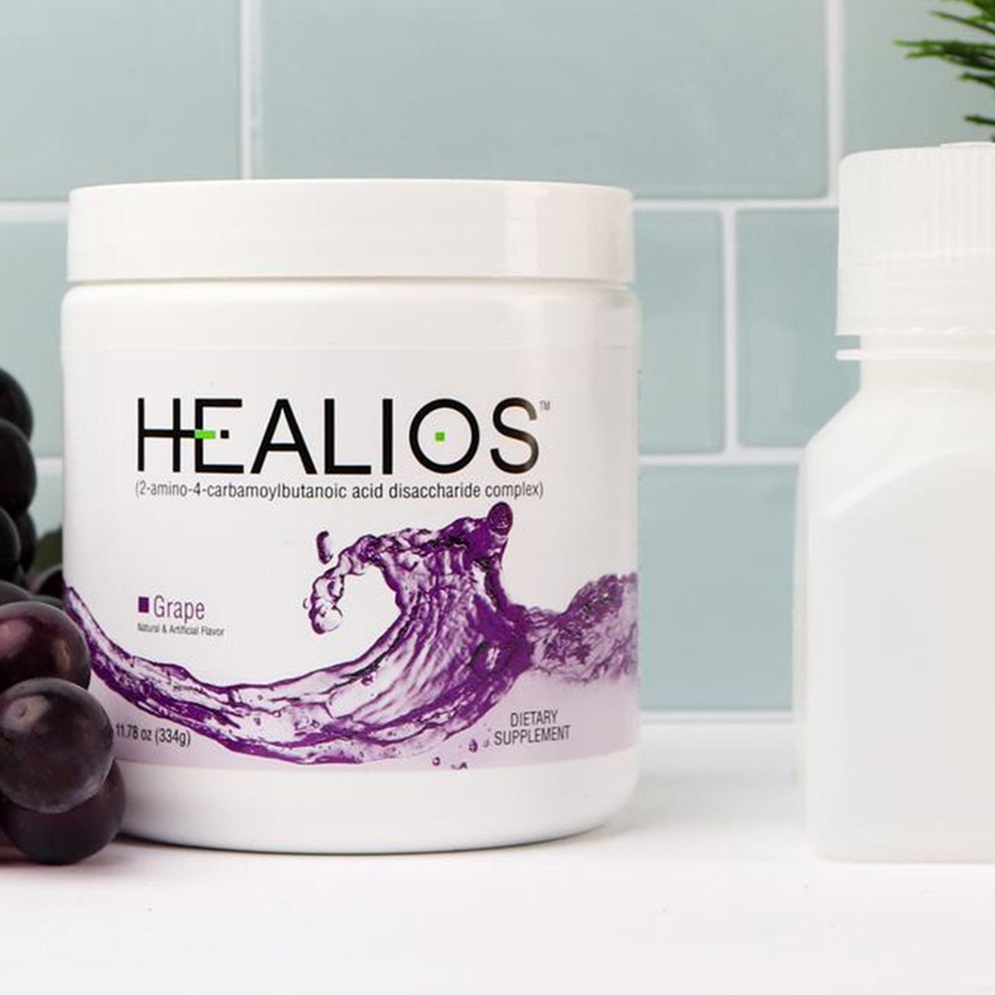 Oral Supplement Healios Grape Flavor Powder 11.64 oz. Jar