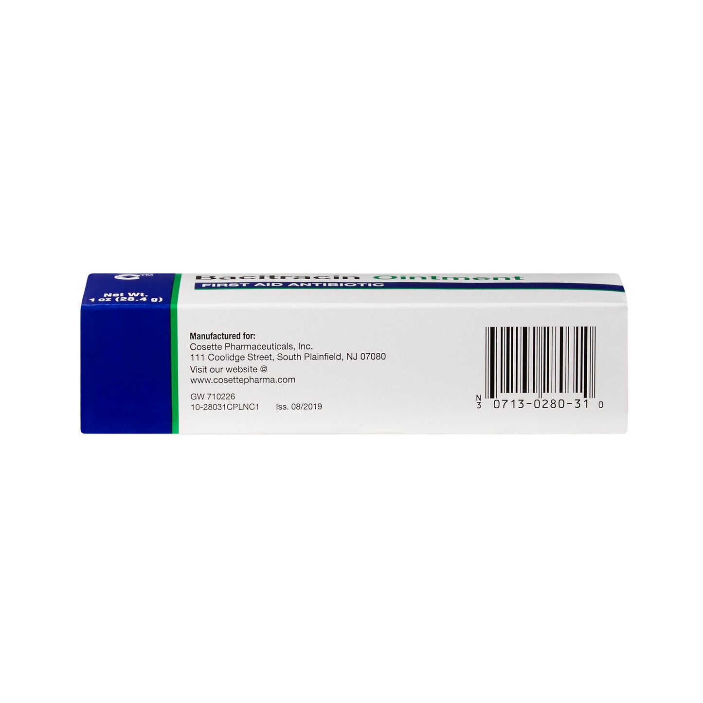 First Aid Antibiotic Bacitracin G & W Ointment 1 oz. Tube