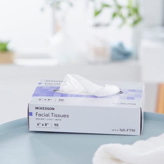 TISSUE, FACIAL MINI BOX 2PLY WHT 6.0"X8.0" (90/BX 72BX/CS)