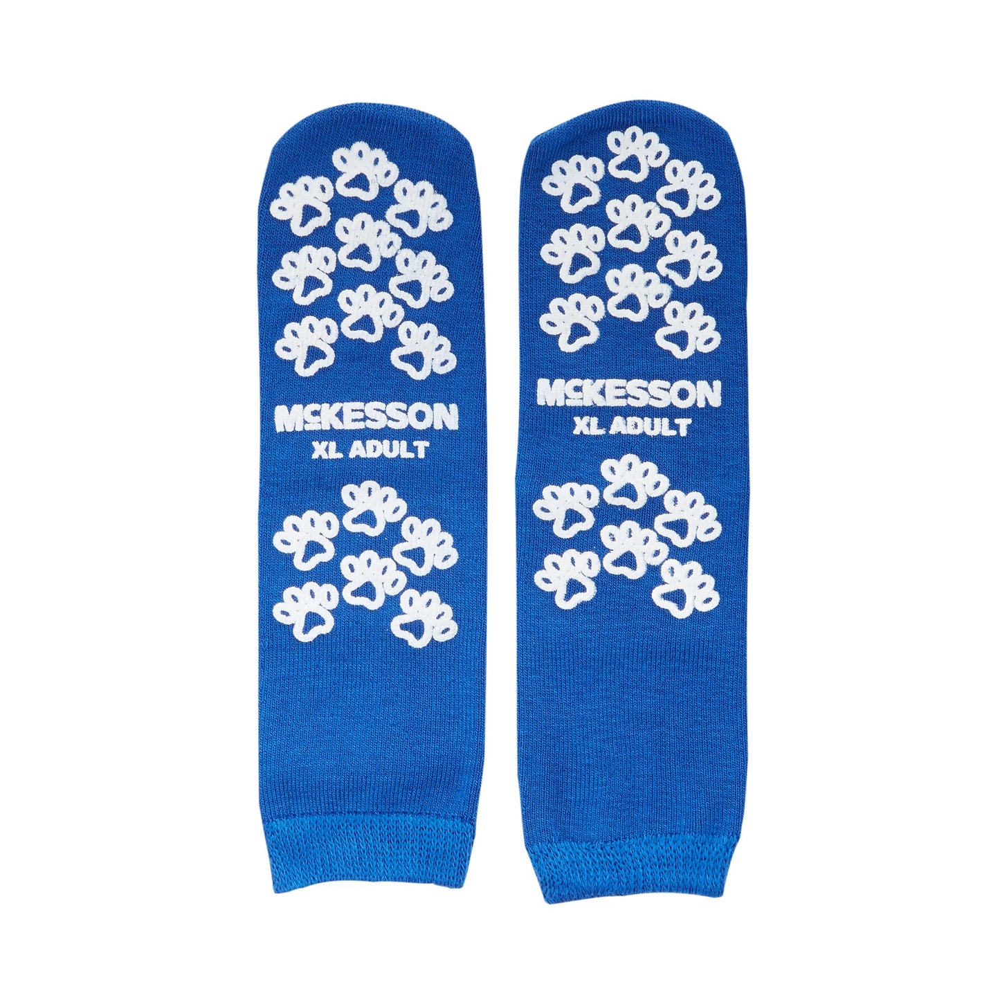 Slipper Socks McKesson Terries Unisex Adult X-Large Double Tread Single Patient Use Royal Blue