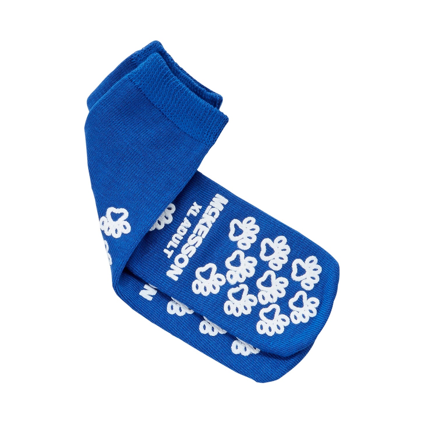 Slipper Socks McKesson Terries Unisex Adult X-Large Double Tread Single Patient Use Royal Blue