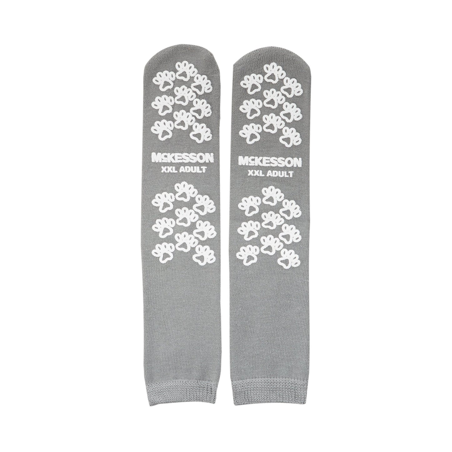 Slipper Socks McKesson Terries Unisex Adult 2X-Large Double Tread Single Patient Use Gray