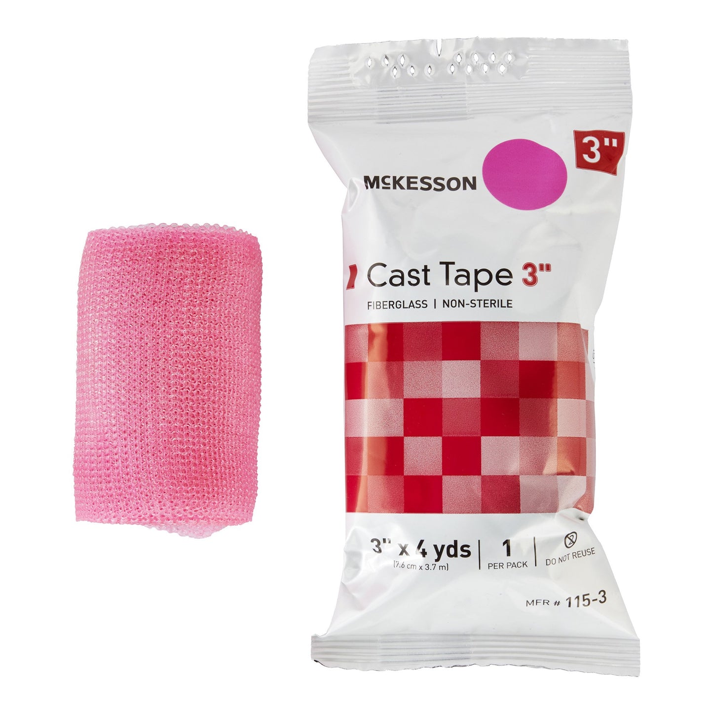 TAPE, CAST PNK LF 3"X4YDS (10RL/BX)