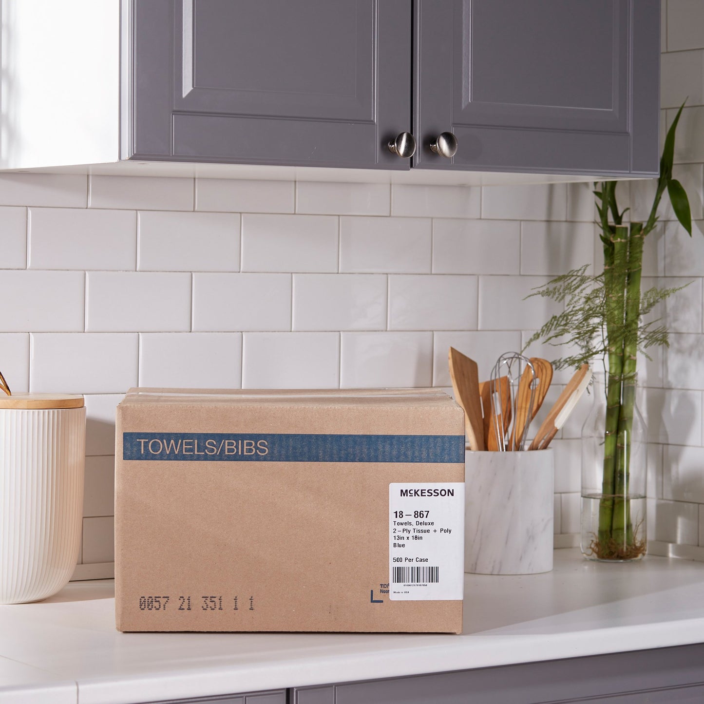 TOWEL, PRO 2PLY/POLY BLU 13X18(500/CS)