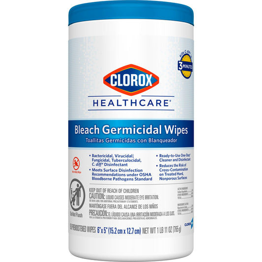 WIPE, CLOROX GERMICIDAL 5X6 (150/PK 6PK/CS) SALFLD