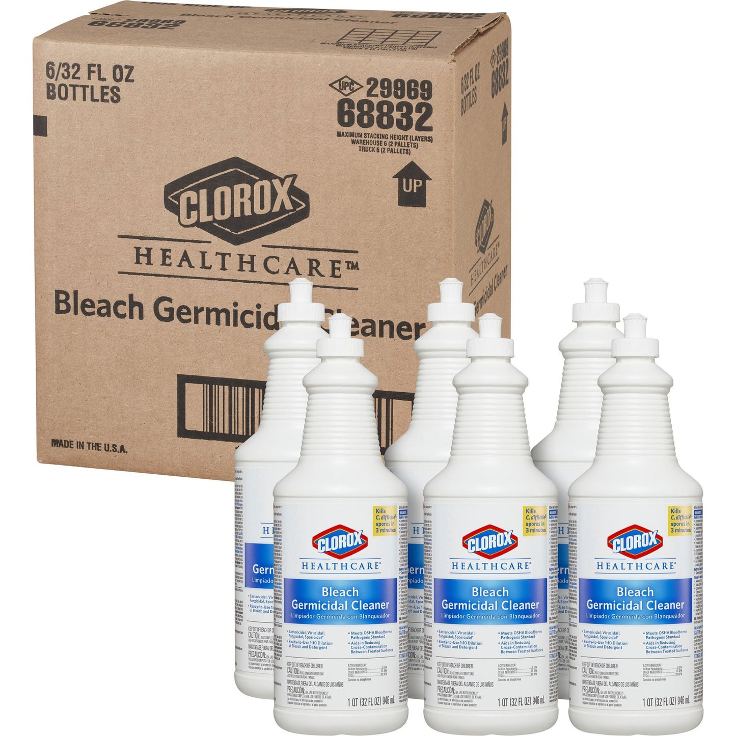 Clorox Healthcare® Bleach Germicidal Cleaner, 32-ounce bottle