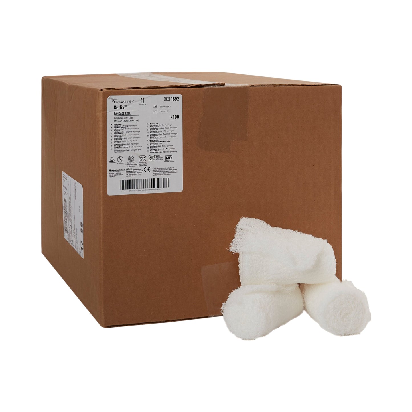 Kerlix™ Fluff Bandage Roll, 4-1/2 Inch x 4-1/10 Yard, 6-Ply