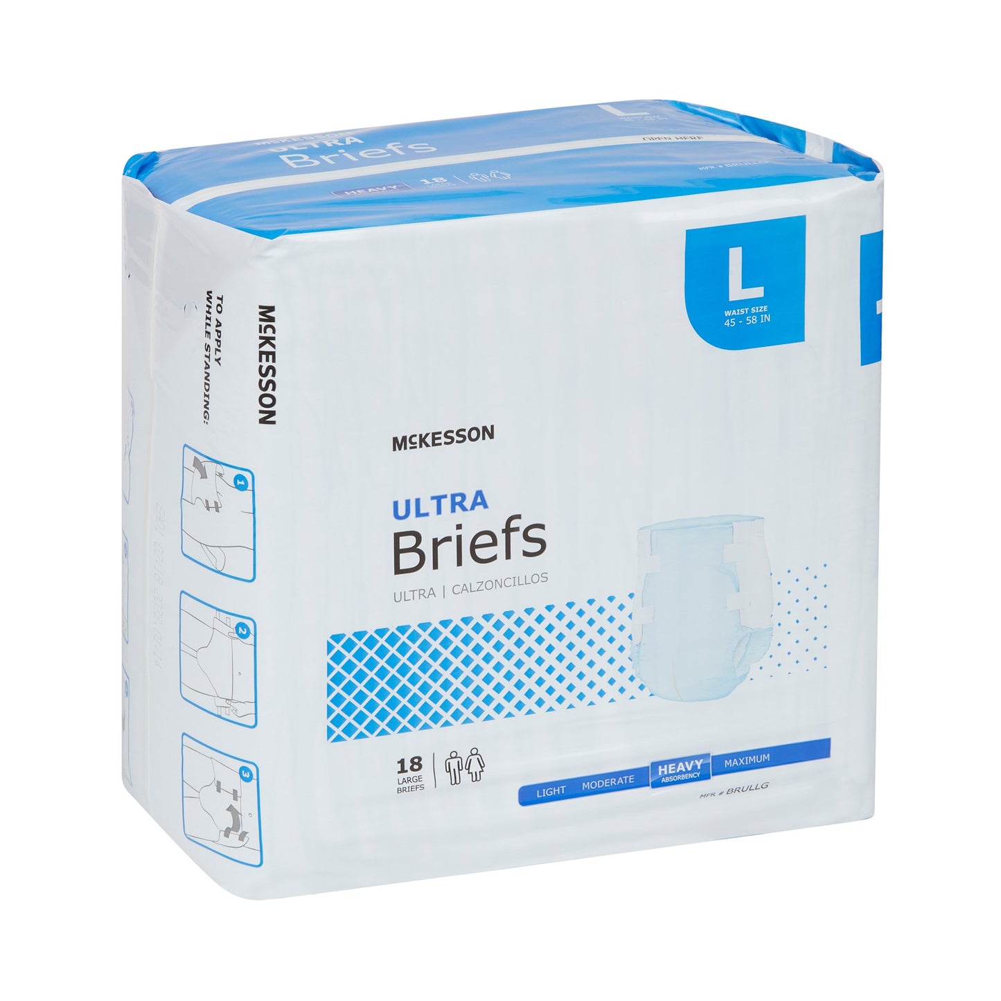 Unisex Adult Incontinence Brief McKesson Ultra Large Disposable Heavy Absorbency