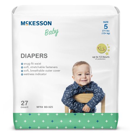 Unisex Baby Diaper McKesson Newborn Disposable Heavy Absorbency