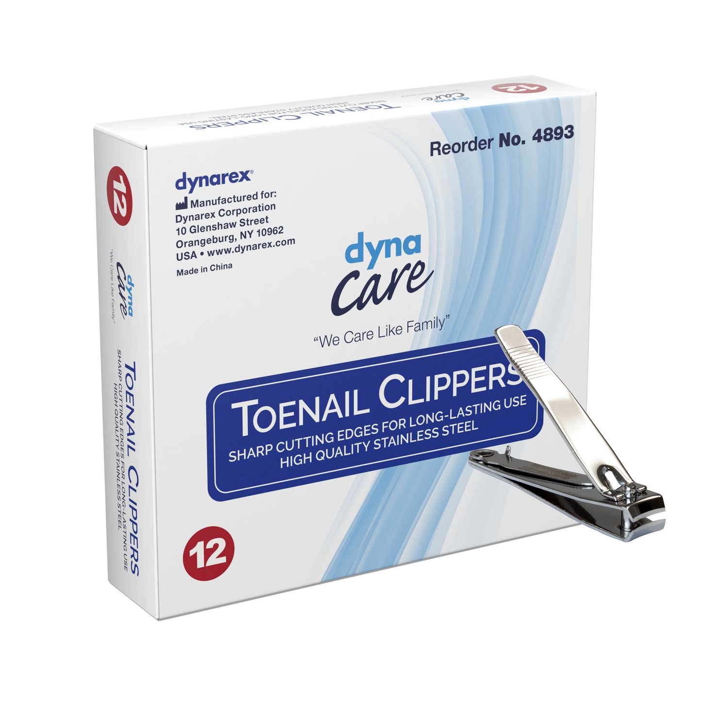 CLIPPER, TOENAIL W/FILE S/STL (12/BX 12BX/CS)