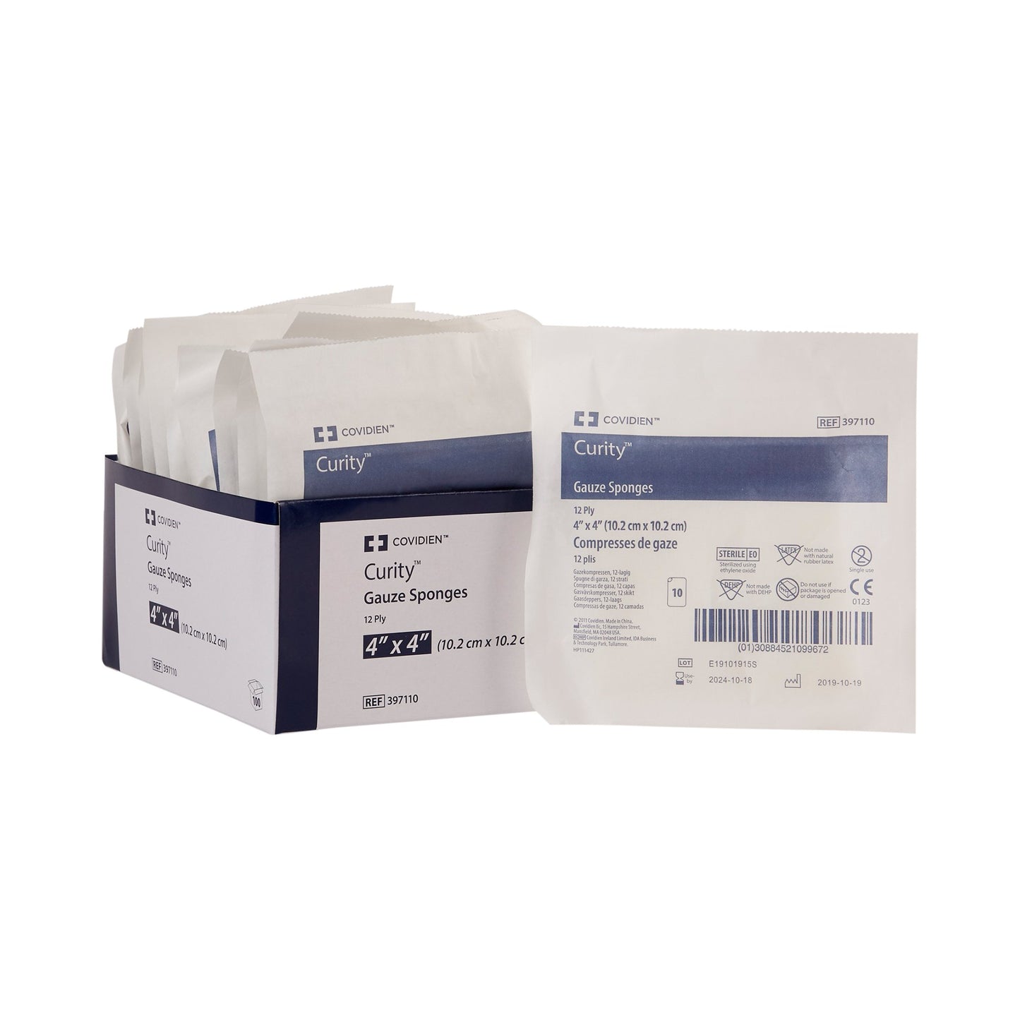 DRESSING, SPONGE GAUZE 12PLY 4X4" STR(10/PK 10PK/TR 16TR/CS)