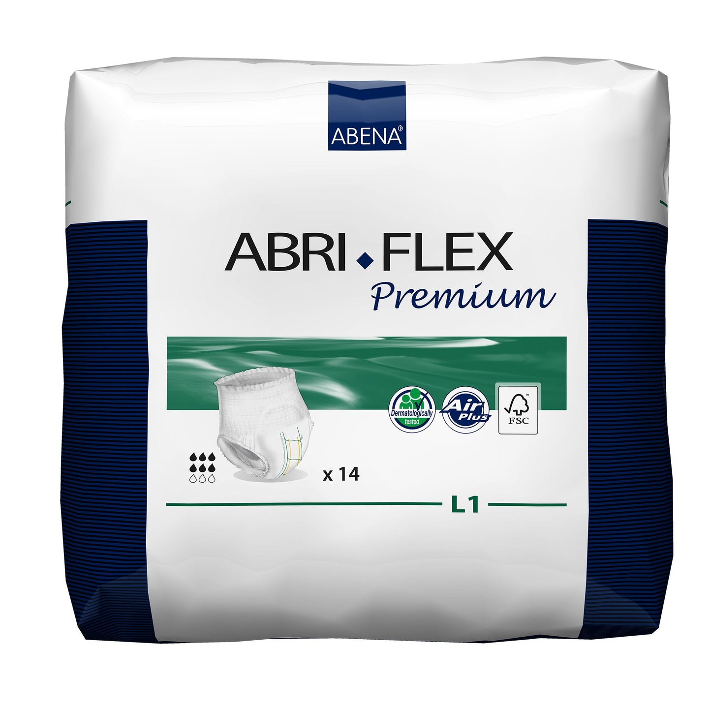 UNDERWEAR, INCONTINENCE ABRI-FLEX L1 LRG 1400ML (14/BG 6BG/C