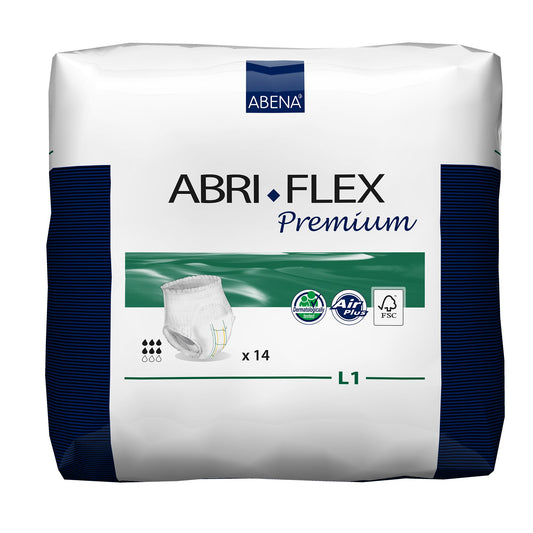 UNDERWEAR, INCONTINENCE ABRI-FLEX L1 LRG 1400ML (14/BG 6BG/C