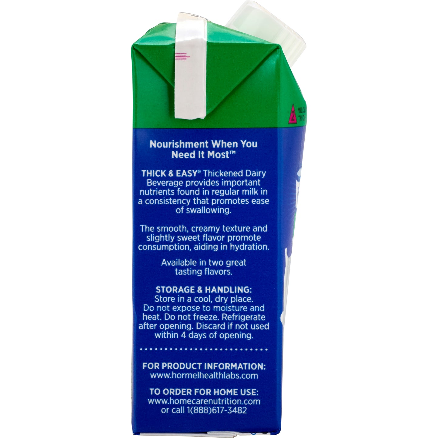 Thickened Beverage Thick & Easy® Dairy 8 oz. Carton Milk Flavor Liquid IDDSI Level 2 Mildly Thick