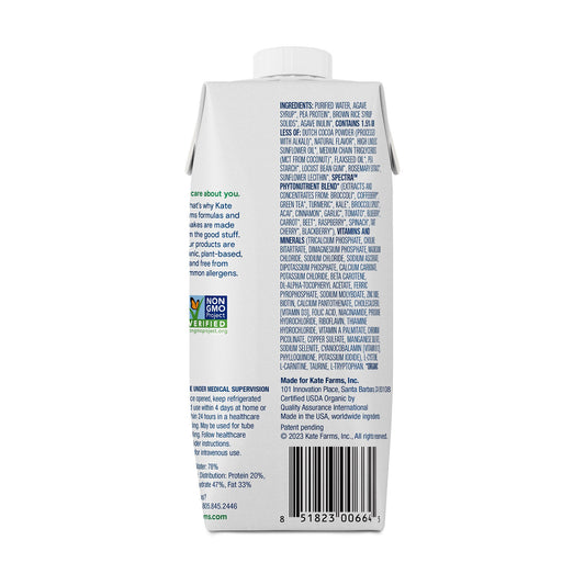 Kate Farms® Standard 1.0 Chocolate Sole-Source Nutrition Formula, 11-oz.