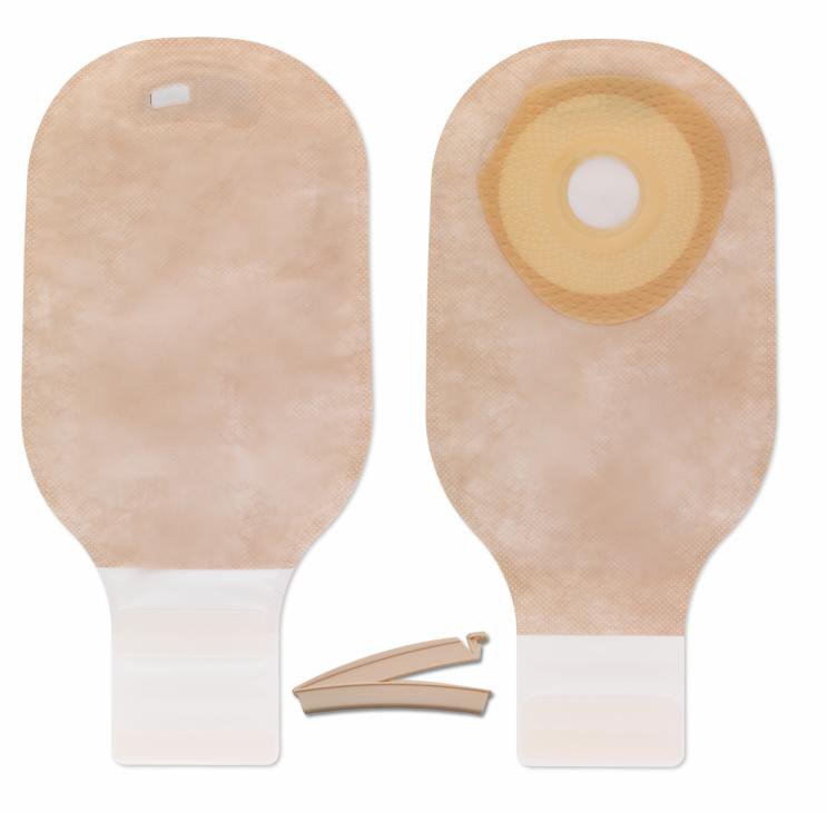 Premier™ One-Piece Transparent Filtered Colostomy Pouch, Pre-cut to Fit 25 mm