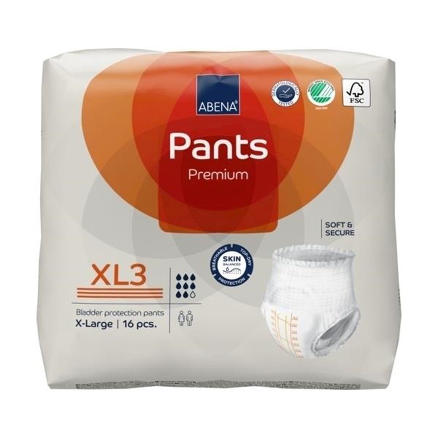 UNDERWEAR, INCONT ABENA PROT PREM XL3 XLG (16/PK 6PK/CS)