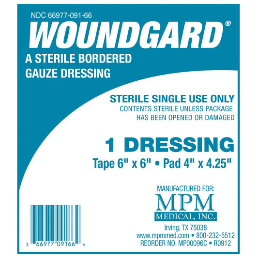 WoundGard® White Adhesive Dressing, 6 x 6 Inch