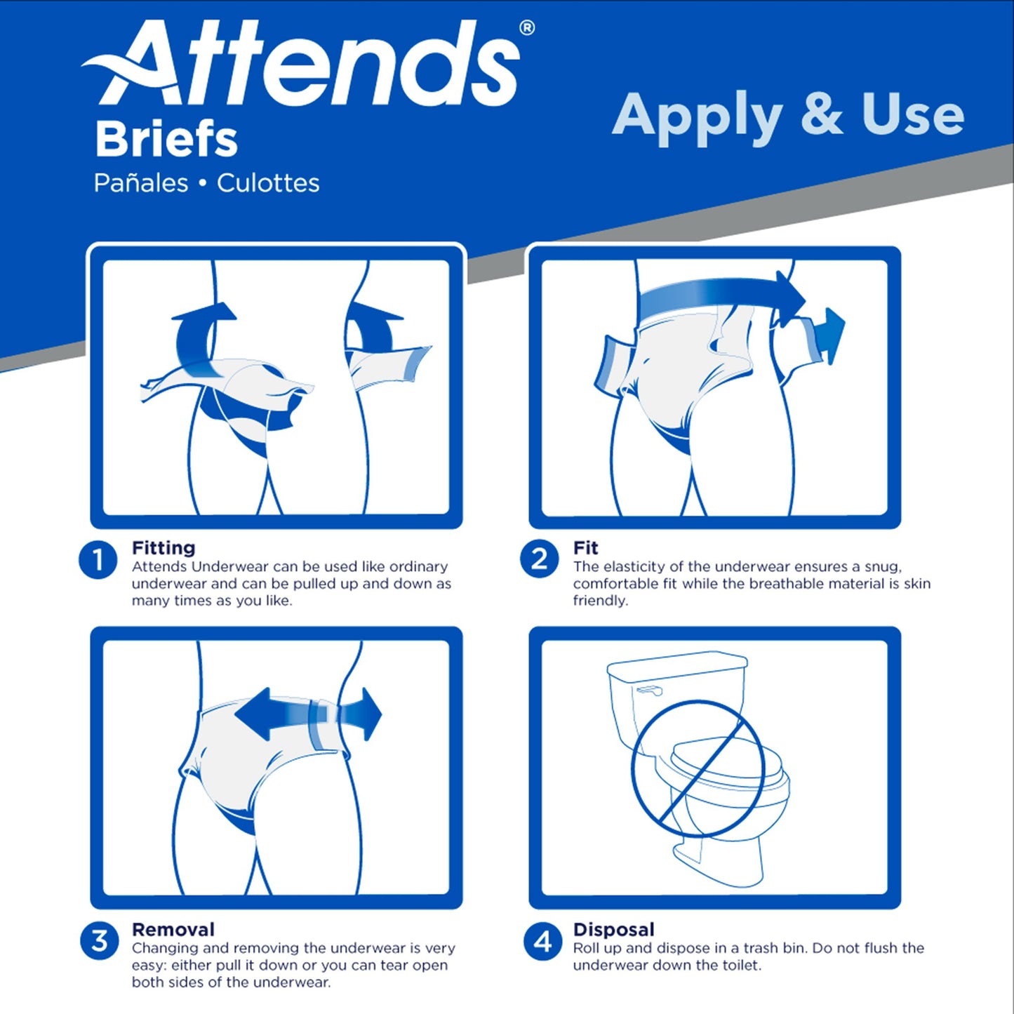 BRIEF, BARIATRIC ULTIMATE ABSORBENCY 3XLG 85" (12/BG 4BG/CS)
