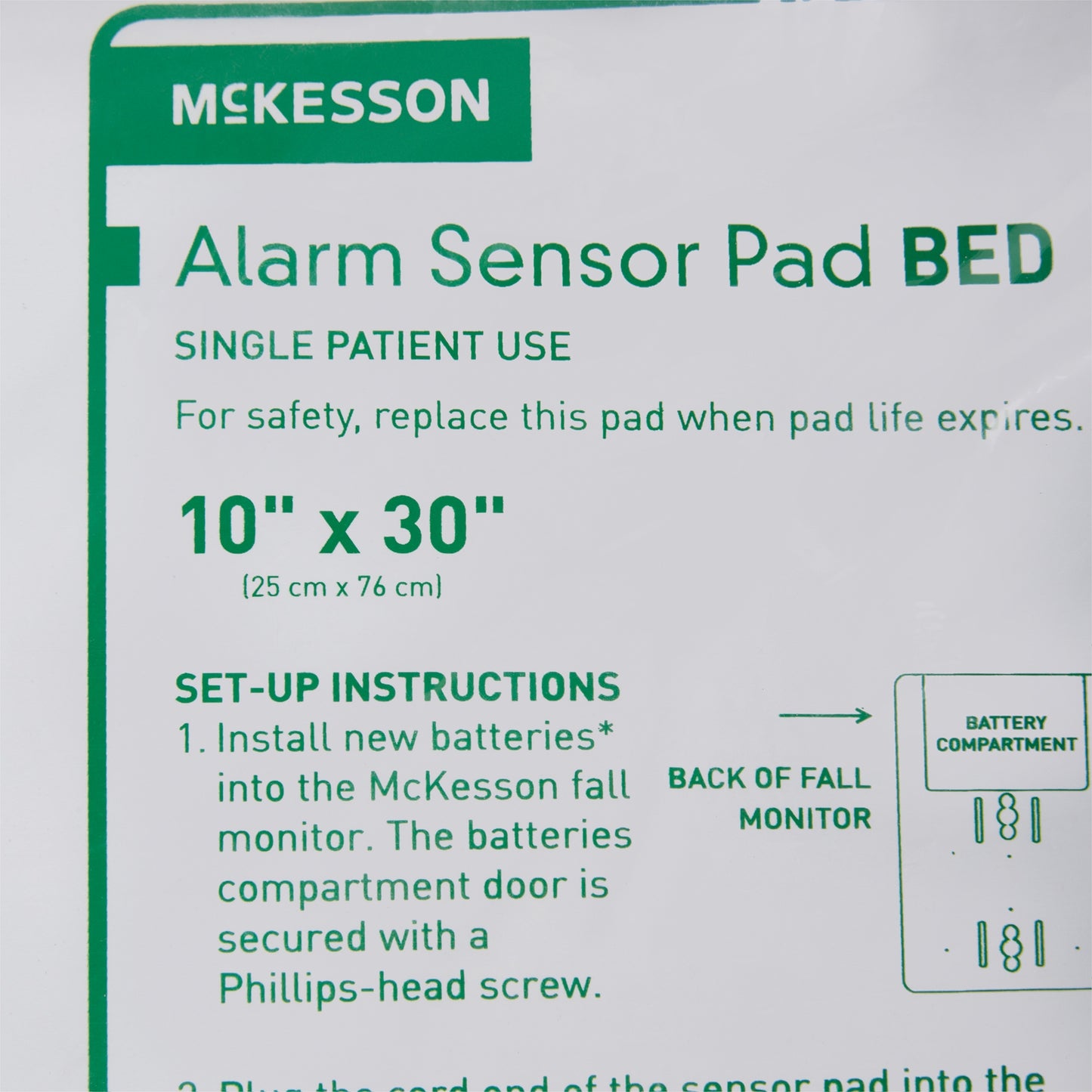 Bed Sensor Pad McKesson Brand 10 X 30 Inch