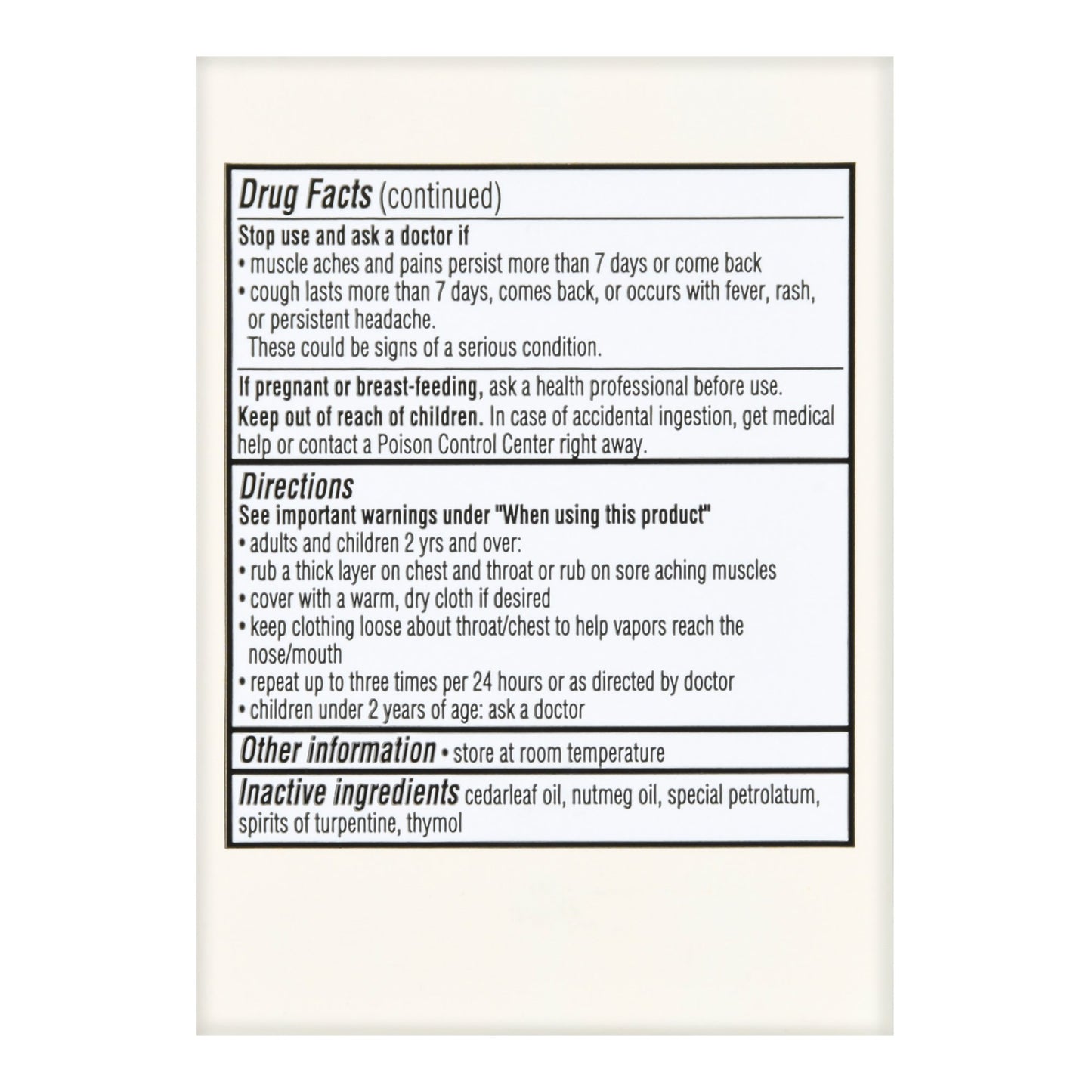 Foster & Thrive™ Chest Rub 2.6% Menthol 1.2% Eucalyptus Oil 4.8% Camphor