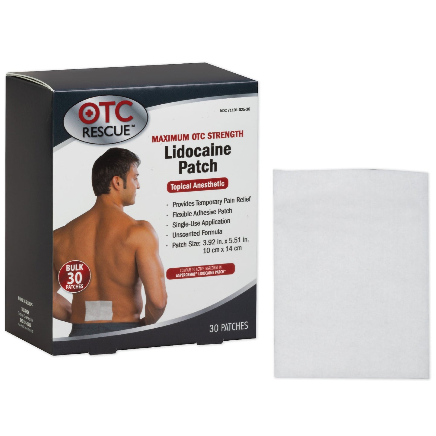 OTC Rescue™ Lidocaine Topical Pain Relief Patch