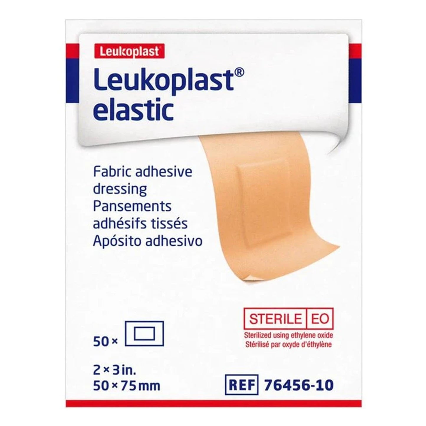 BANDAGE, WND LEUKOPLAST PATCH ELAS 2"X3" (50/BX 12BX/CS)