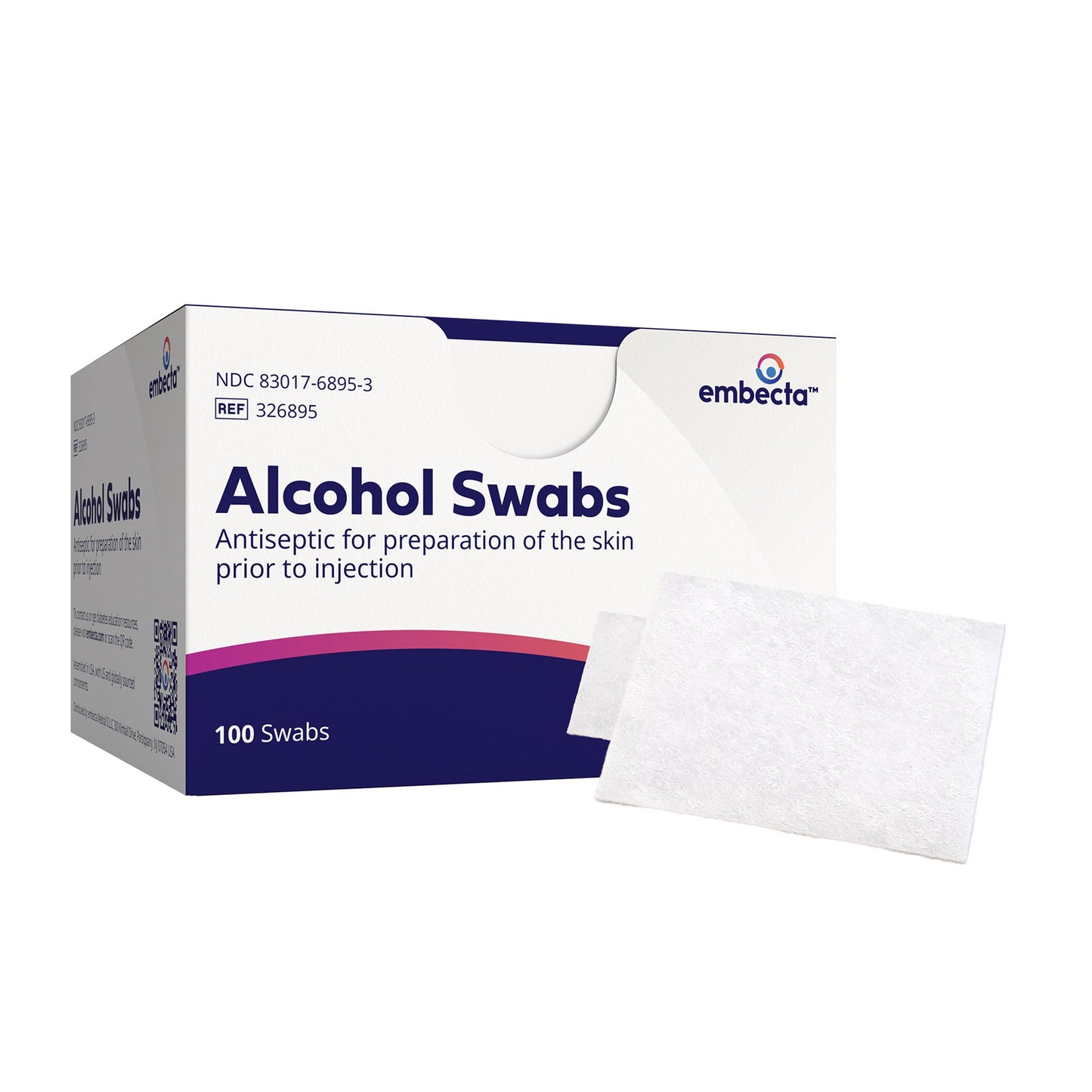 ALCOHOL SWAB REG NS 100/BX 12BX/CS BD