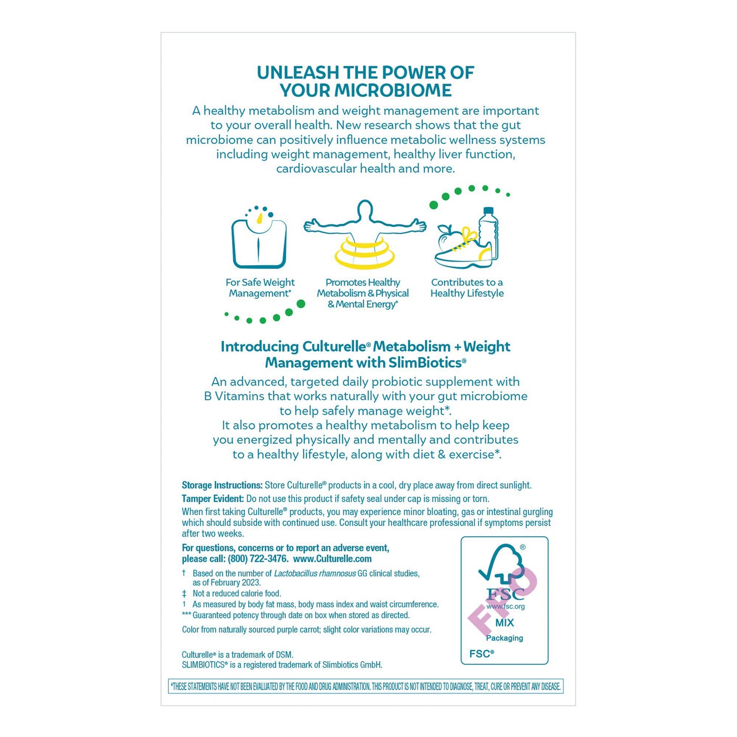 Culturelle® Metabolism + Weight Management with SlimBiotics® Capsules