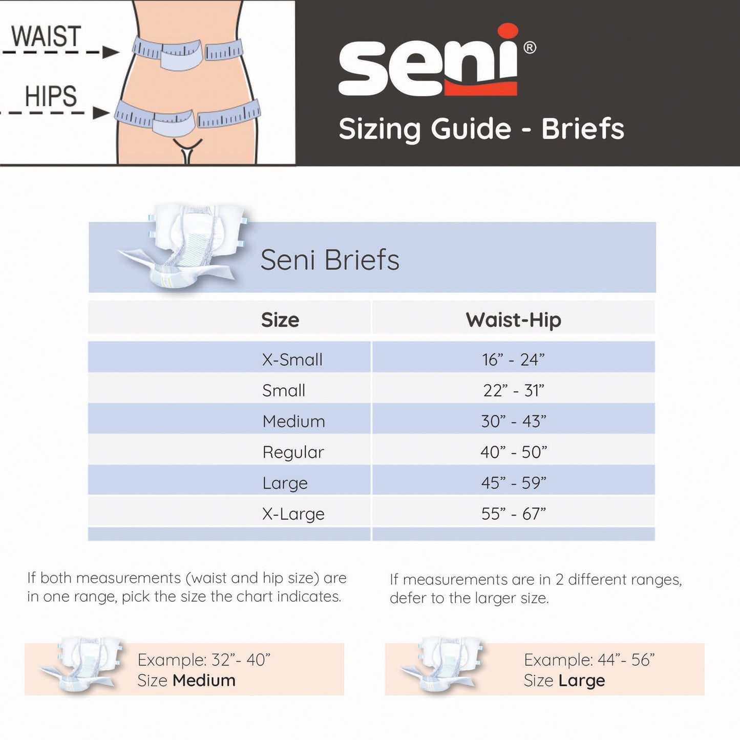 BRIEF, INCONT SENI SUPER PLUS MED 30"-43" (25/PK 3PK/CS)