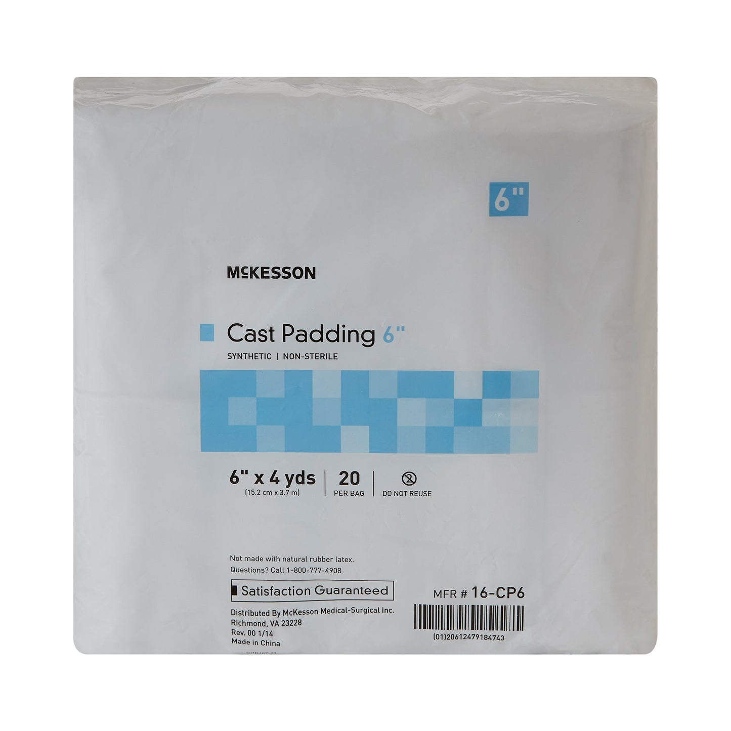 PADDING, CAST SYN 6"X4YDS (20RL/BG 4BG/CS)