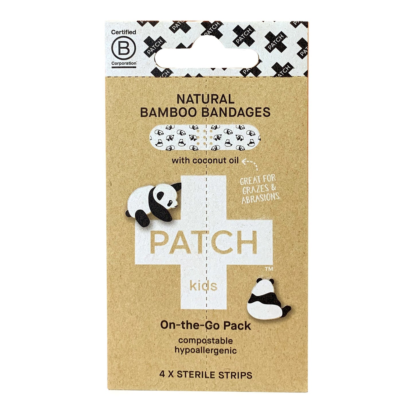 Patch™ Kids On The Go Pack Adhesive Strip with Coconut Oil, 3/4 x 3 Inch