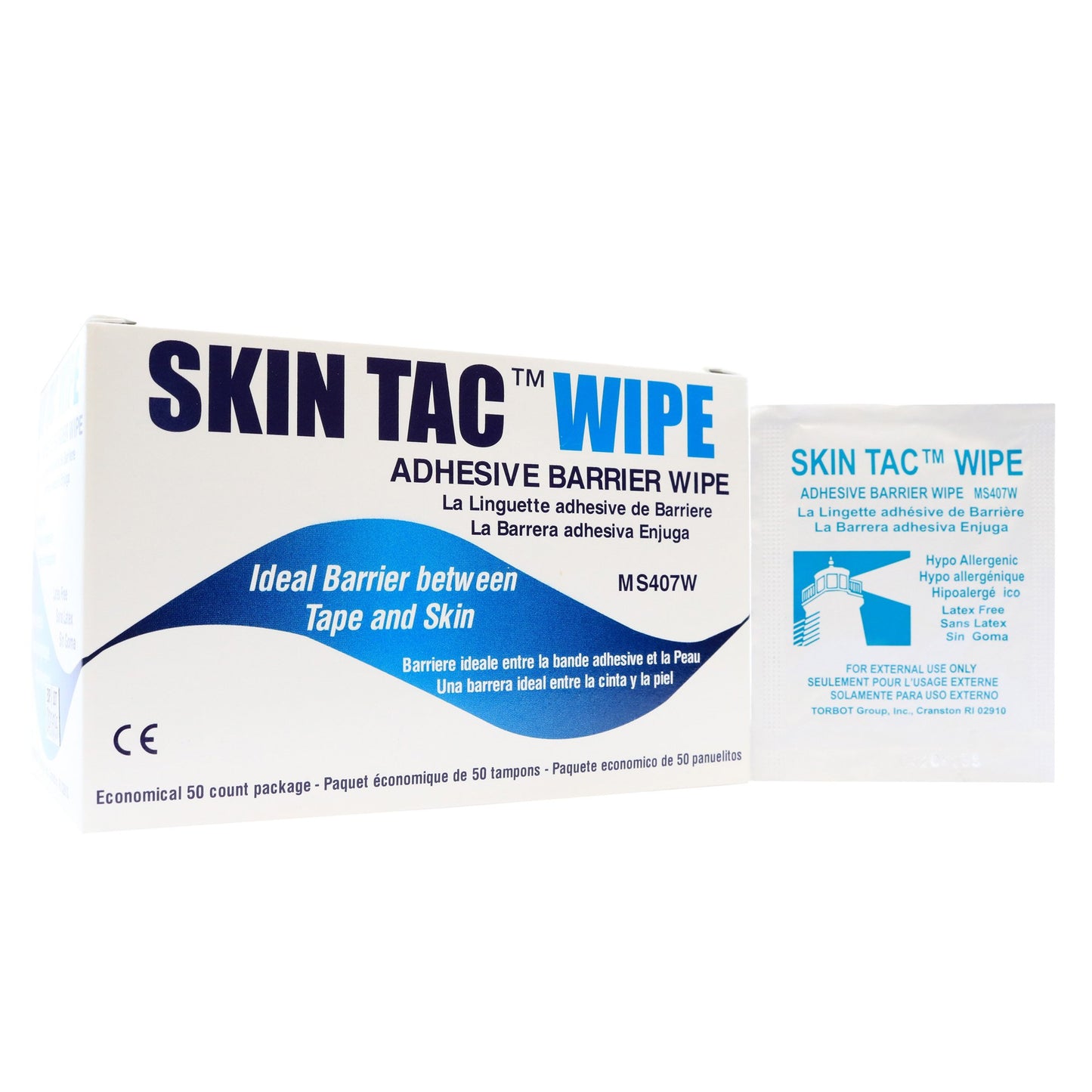 WIPE, SKIN TAC (50/BX)