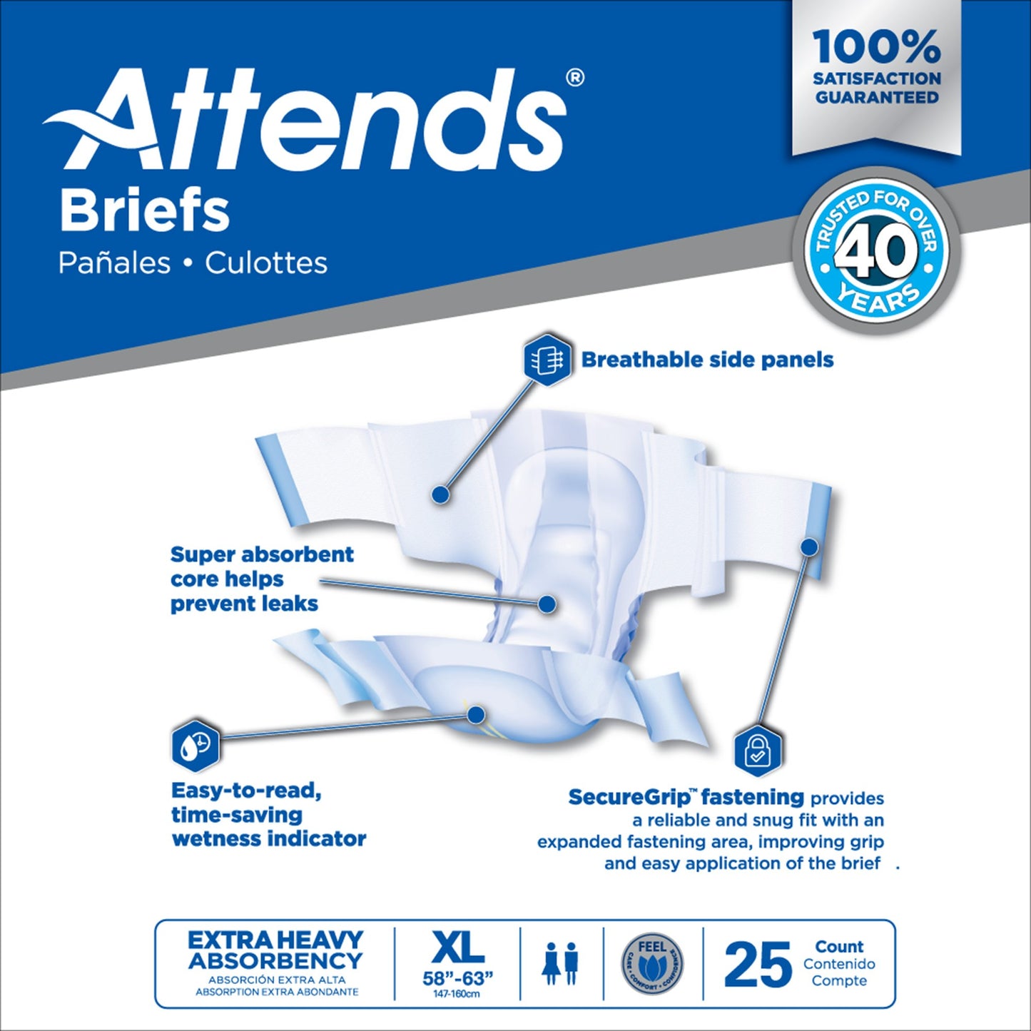 Attends® Extra Heavy Absorbency Briefs, X-Large