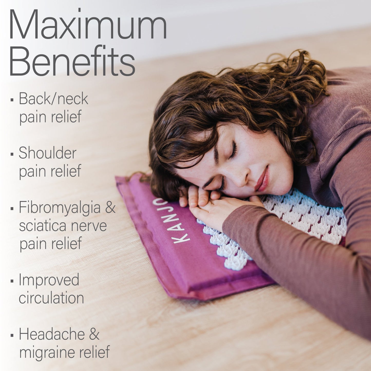 MAT SET, ACUPRESSURE KANJO MEMORY FOAM AMETHYST (8/CS)