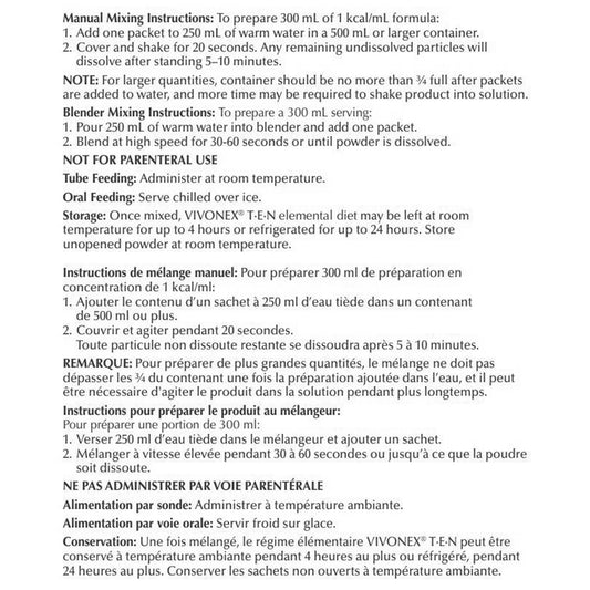 VIVONEX TEN, UNFLAV 2.84OZ (10/BX 6BX/CS)