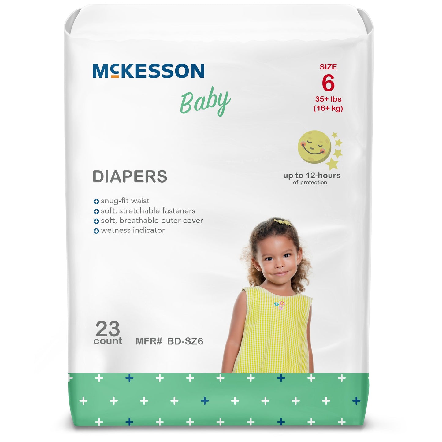 Unisex Baby Diaper McKesson Newborn Disposable Heavy Absorbency