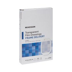 Transparent Film Dressing McKesson 4 X 4-3/4 Inch Frame Style Delivery Octagon Sterile